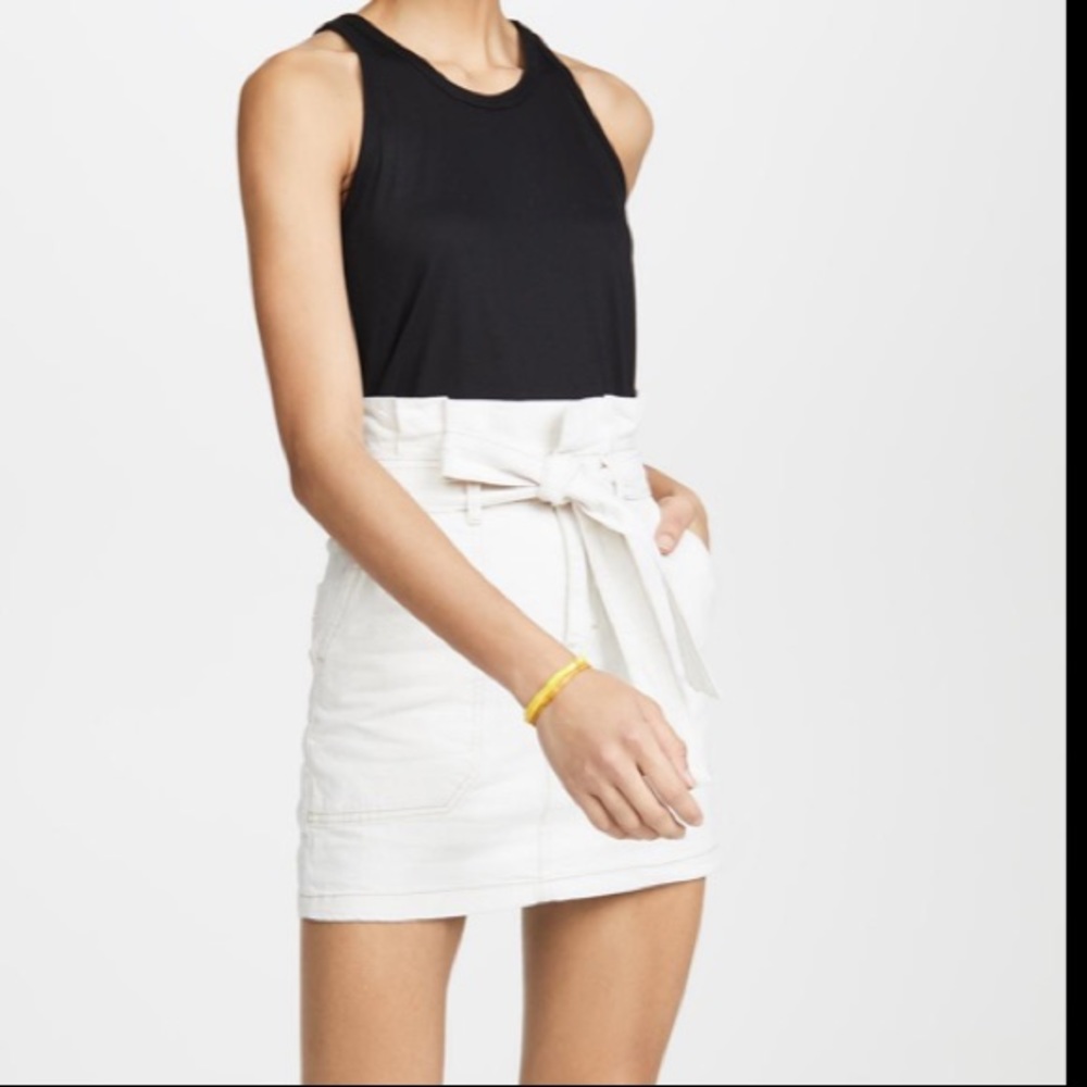 Free people cotton paper bag skirt